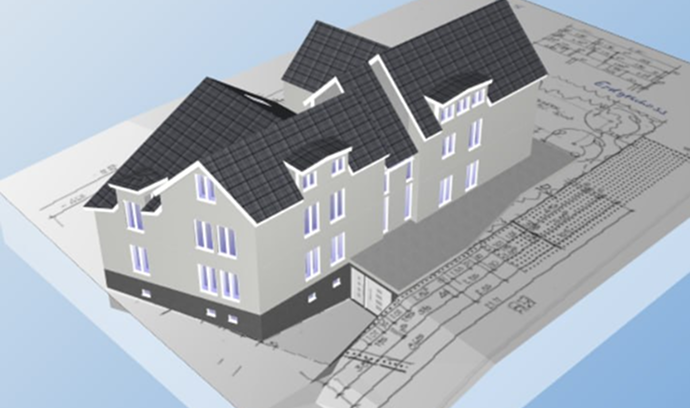 Nachher: fertiges Modell in HottCAD